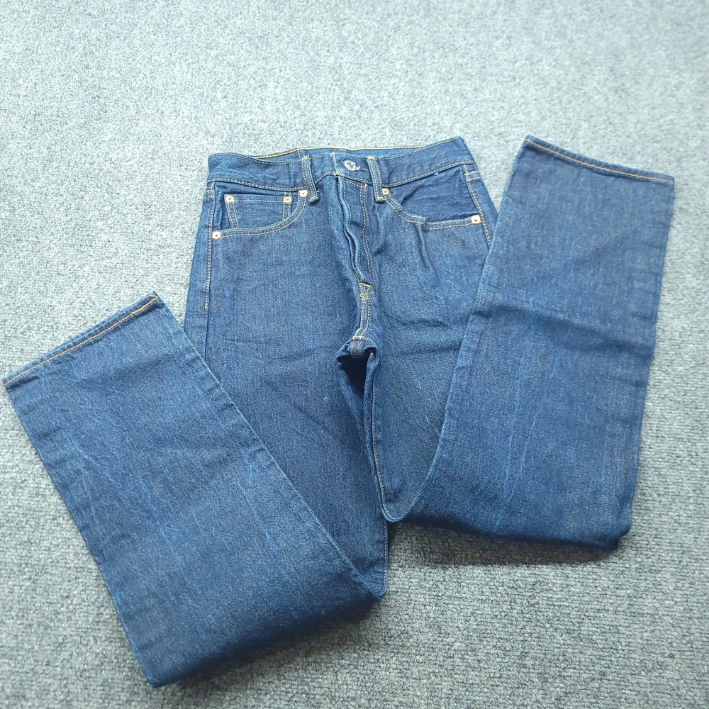 Levis 501 Original Fit Jeans Dark Wash Indigo Button Fly Straight Leg W28 L32